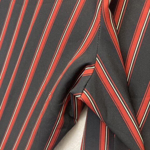 Insight Wide Leg Pants Womens 16 Navy Red Stripe High Rise Stretch Flowy Office - Picture 14 of 15